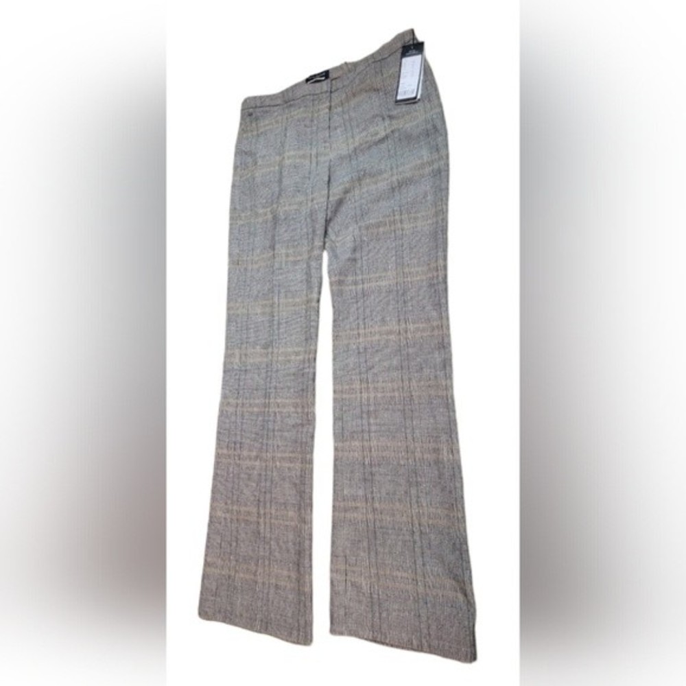 Piazza Sempione Women's Violette Wool and Silk Plaid Pants Size 44/US 10 NWT